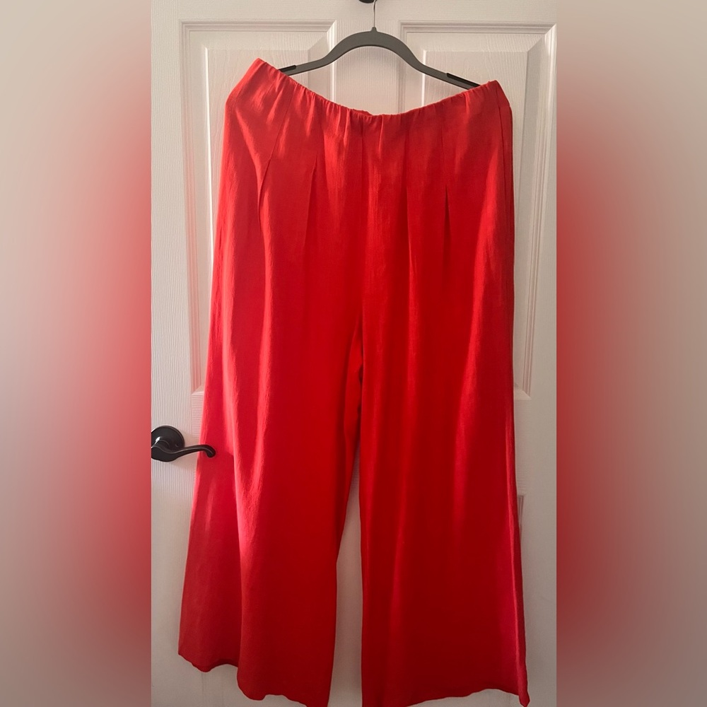 ODDY Vibrant Orange Wide Leg Pants 1XL. New without tags. Never worn.